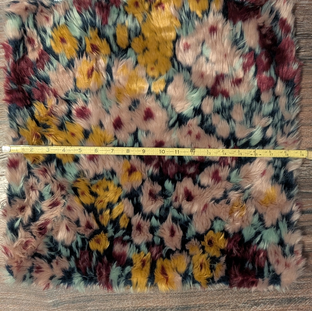 Anthropologie Fox Fur Jacquard Floral Throw Pillow - Picture 5 of 5